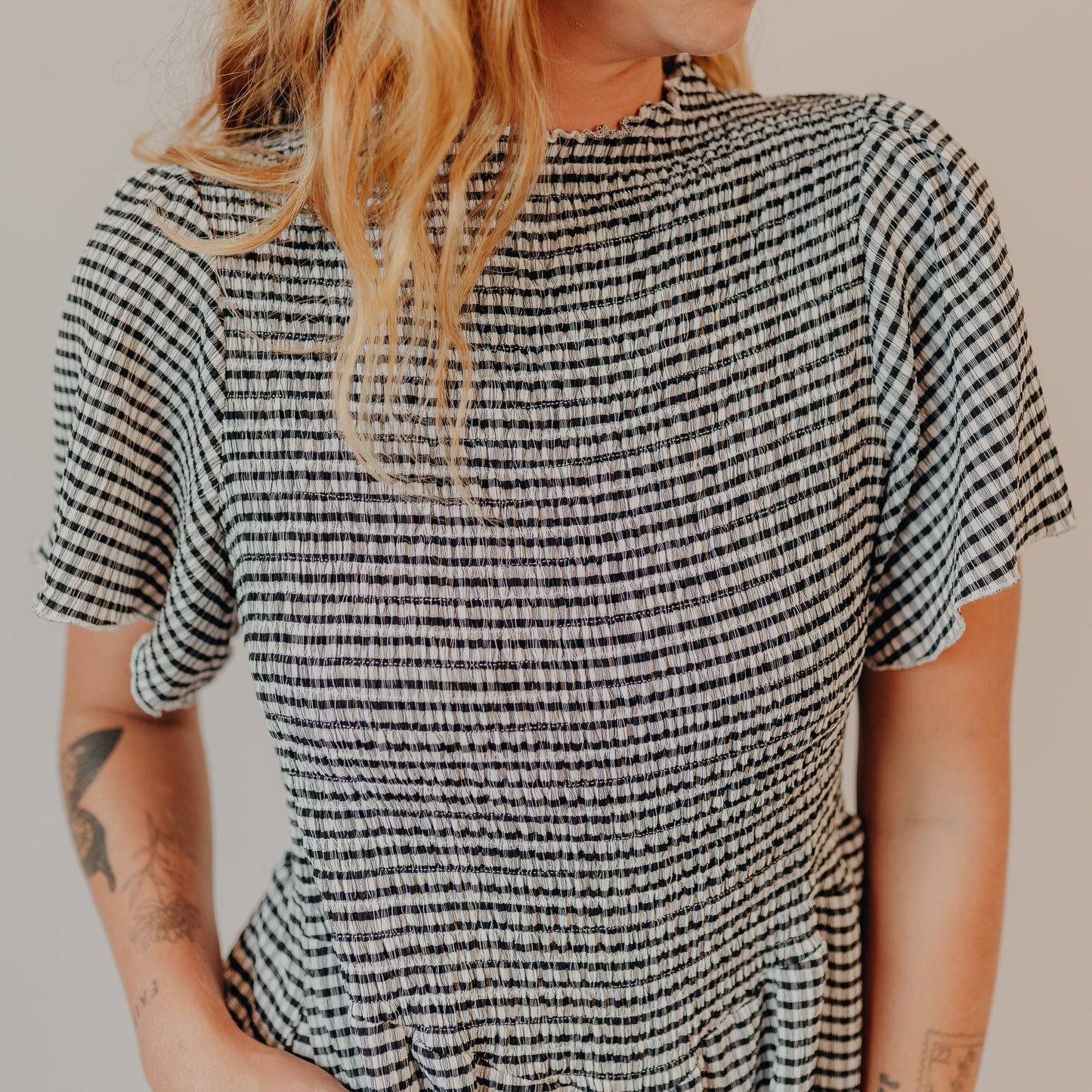 Doe & Rae | Drop Waist Wide Leg Romper | Black