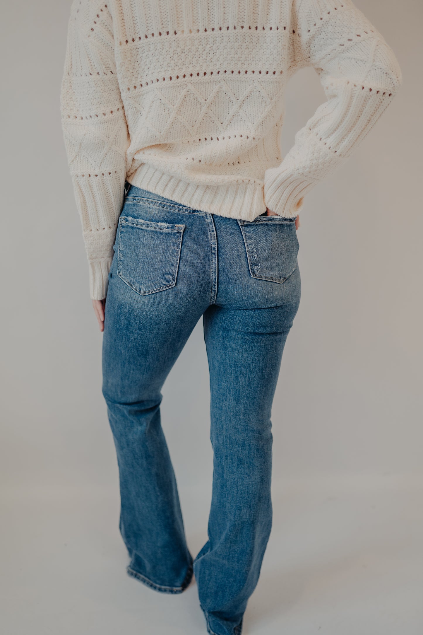 Vervet | High Rise Slant Hem Flare | Crate