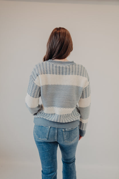 Staccato | Color Block Textured Sweater | Denim