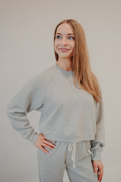 Z Supply | Crop Out Sweatshirt | Classic Heather Grey