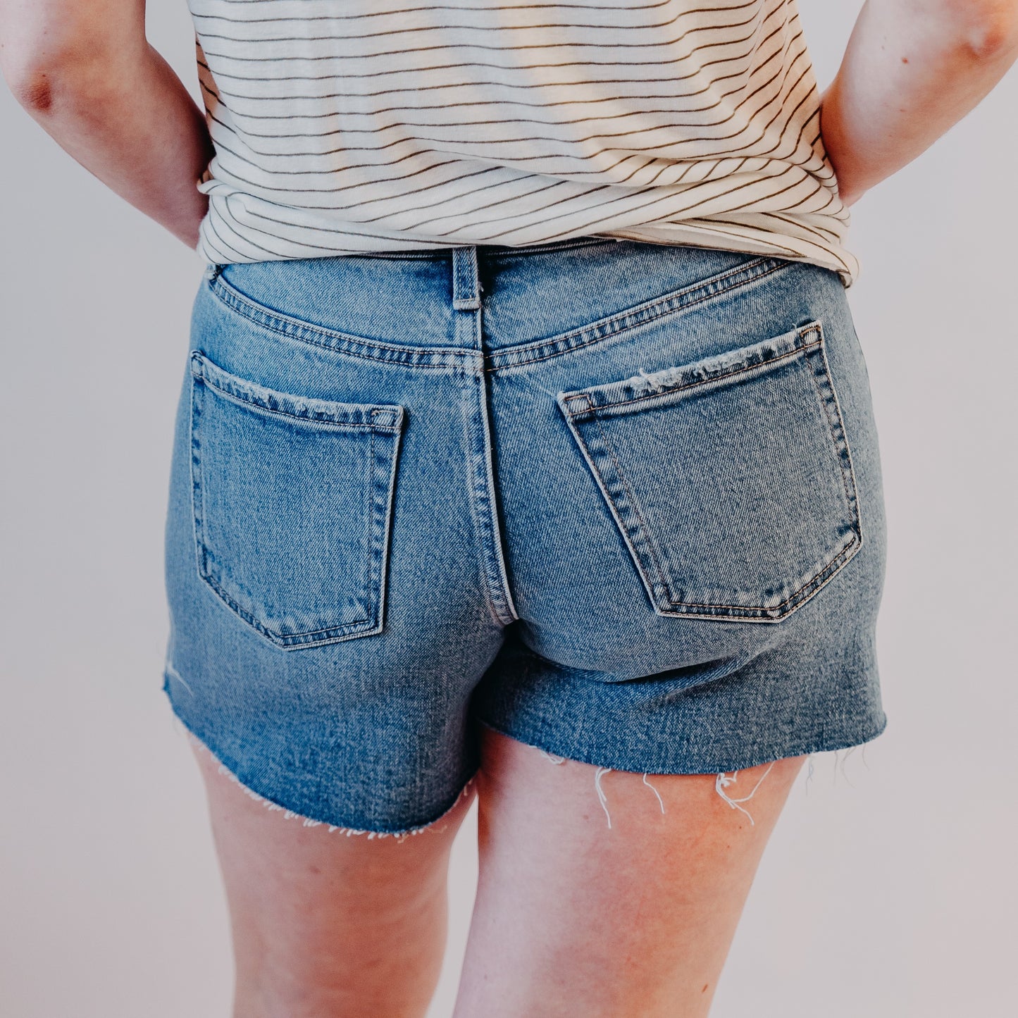 Vervet | High Rise Cleancut Hem A-Line Shorts | Inner Circle