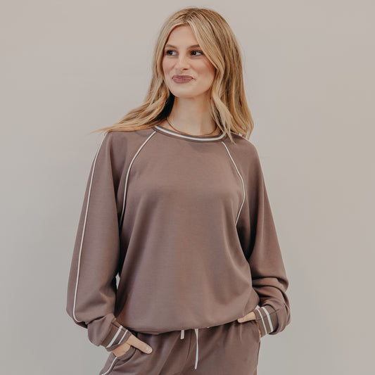 Thread & Supply | Amelia Top | Eggplant Ivory