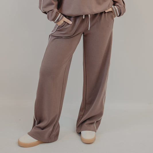 Thread & Supply | Constance Pants | Eggplant Ivory