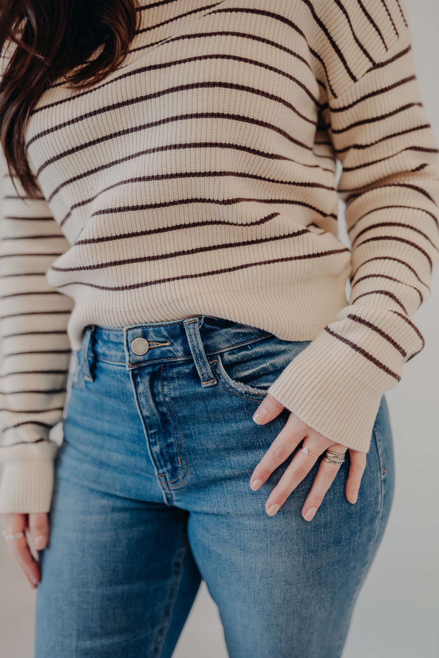 Thread & Supply | Ely Sweater | Cream Chocolate