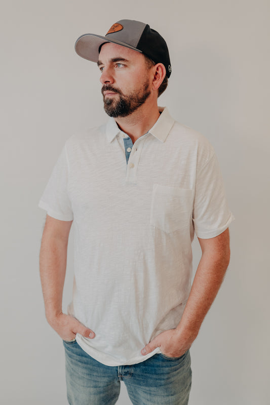 The Normal Brand | Vintage Slub Polo | White