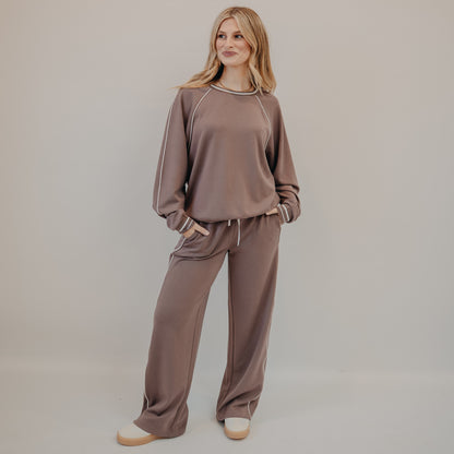 Thread & Supply | Constance Pants | Eggplant Ivory