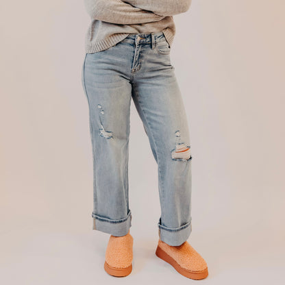 Vervet | Mid  Rise Slim Wide Jean | Triple Up