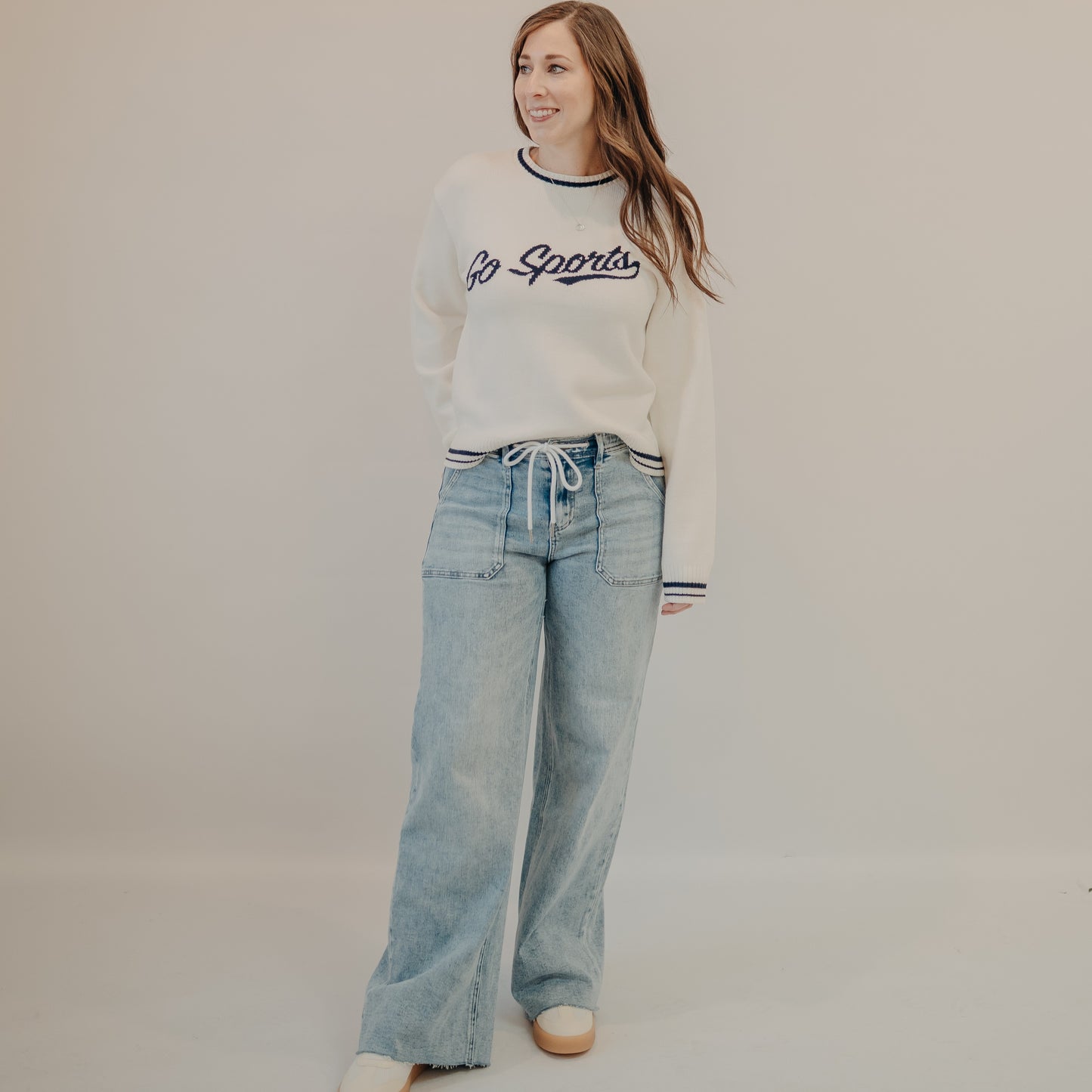 Flying Monkey | High Rise Drawstring Wide | Clearly