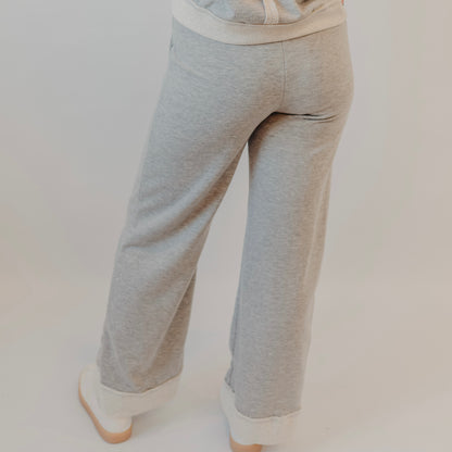 Gilli | Floded Detail Wide Leg Pants | H Grey