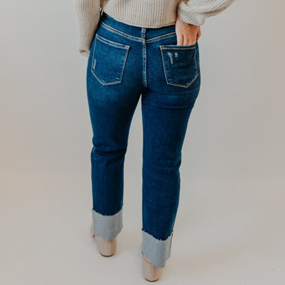 Vervet | High Rise Cuffed Slim Straight | Sagacity