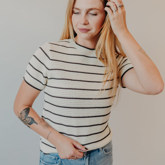Thread & Supply | Kittie Sweater | Ivory Brown