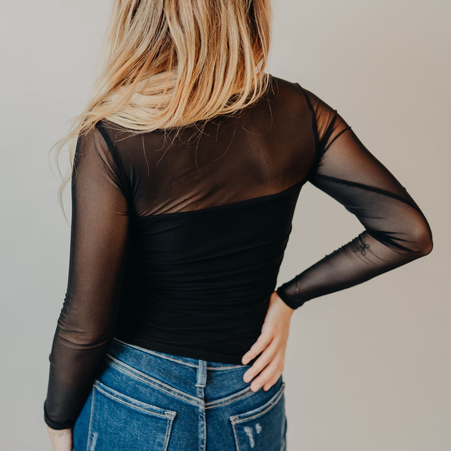 Blu Pepper | Ruched Waist Square Neck Top | Black