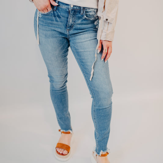 Flying Monkey | High Rise Ankle Skinny | Twilling