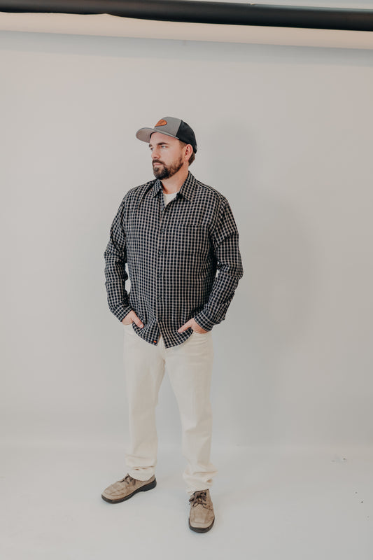 The Normal Brand | Nikko Classic Button Up | Black Plaid