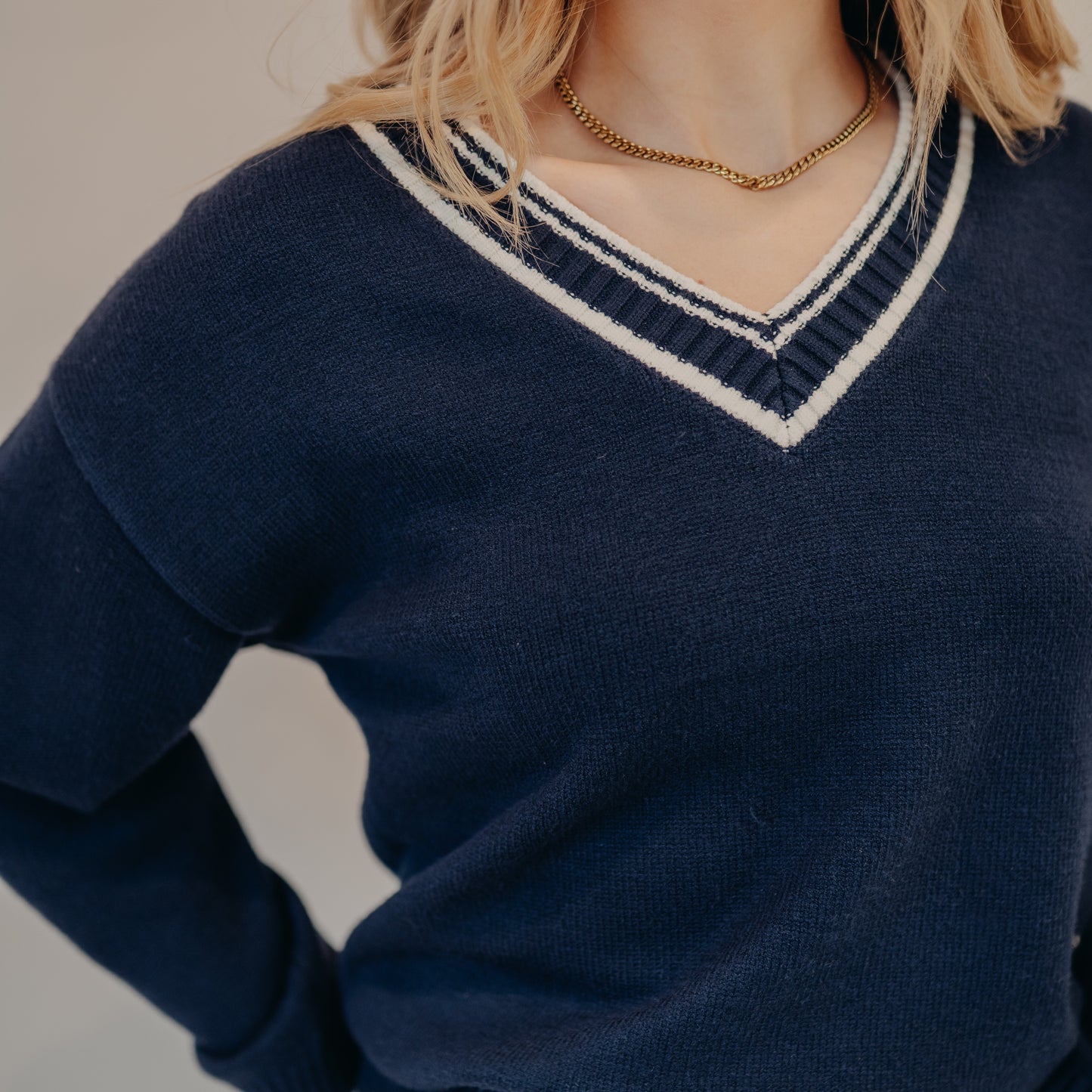 Thread & Supply | Donna Sweater | Navy Ivory