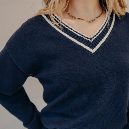 Thread & Supply | Donna Sweater | Navy Ivory