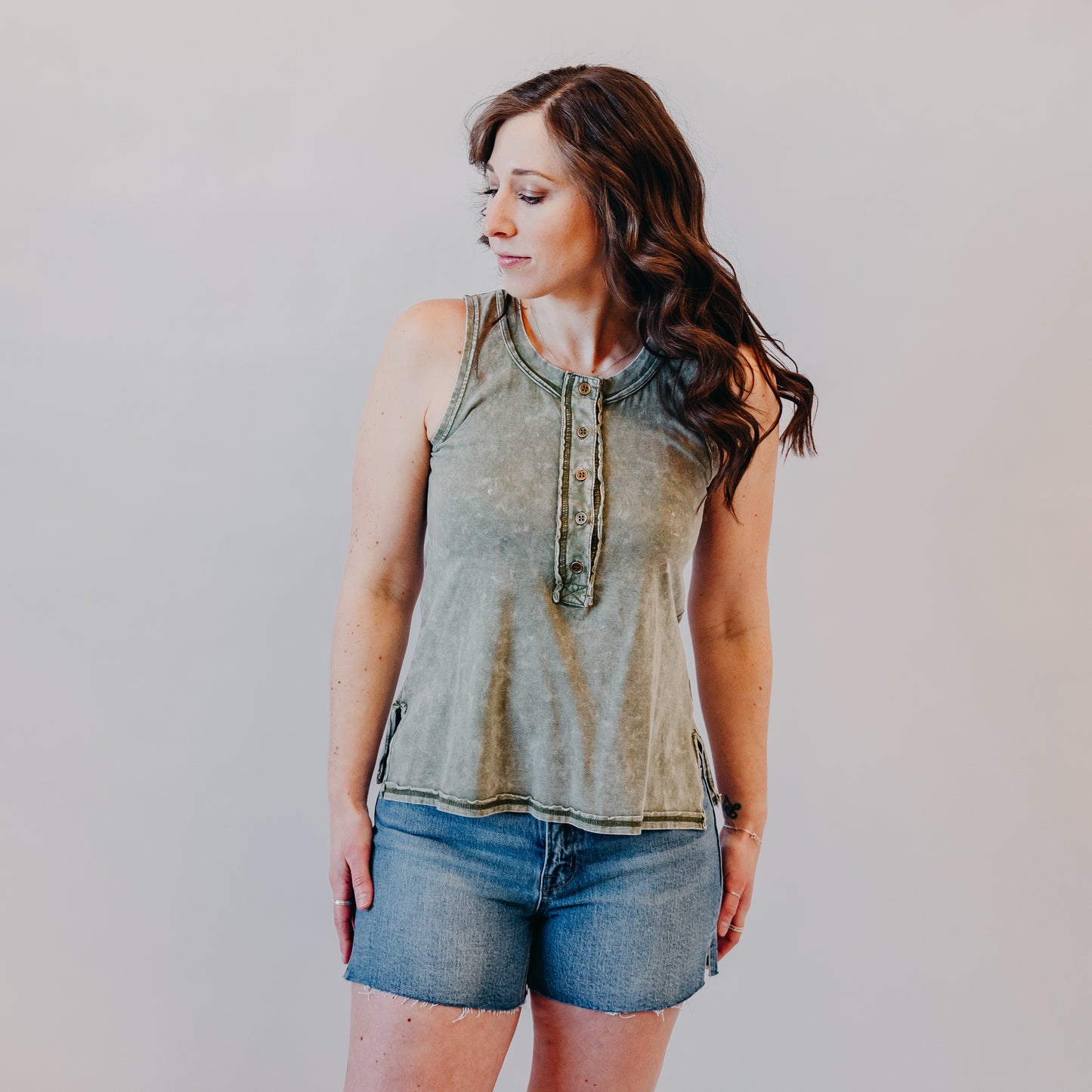 Vervet | High Rise Cleancut Hem A-Line Shorts | Inner Circle