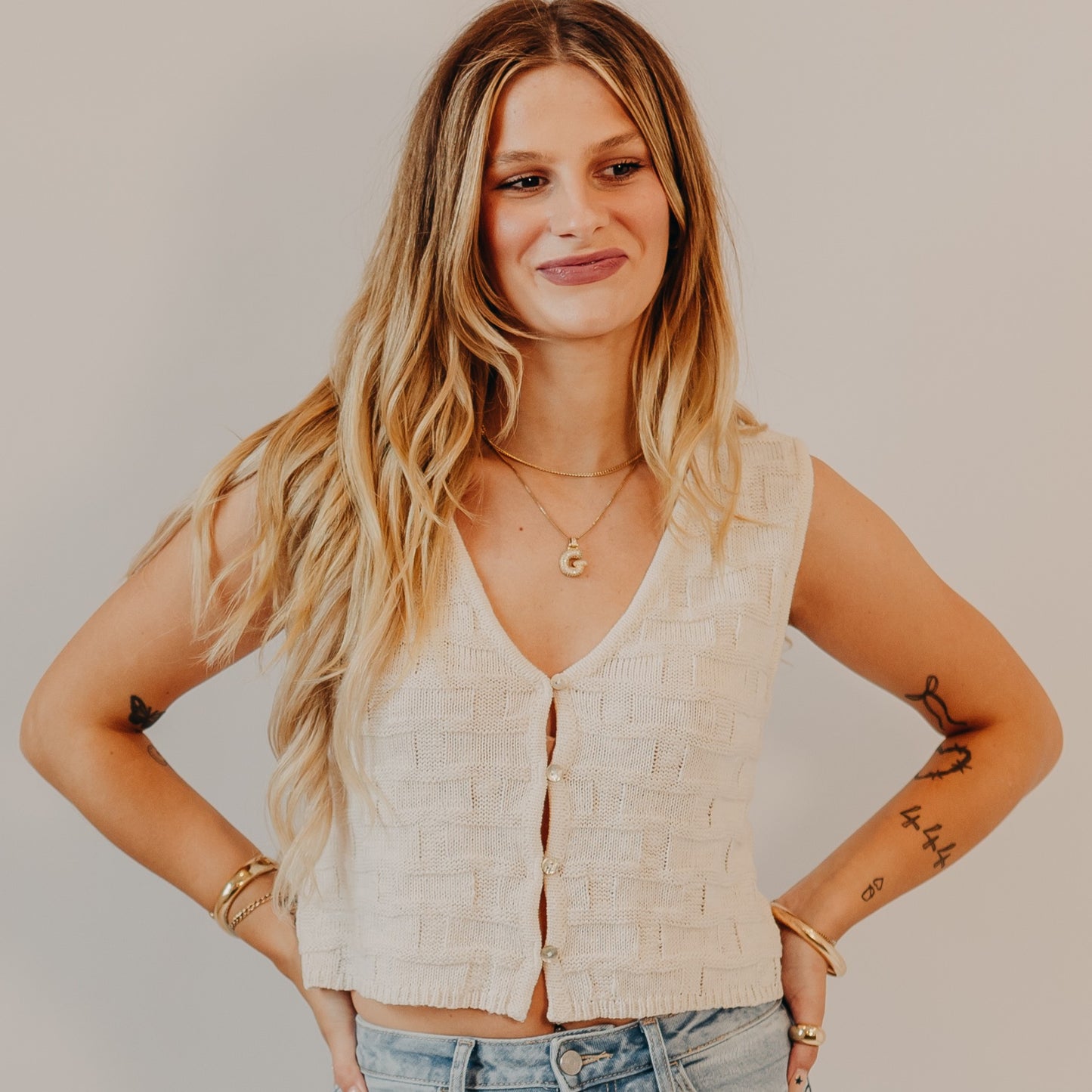 By Together | Dawson Vest Top | Cream