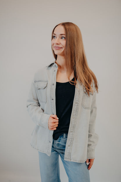 Thread & Supply | Etta Shirt | Grey Wash