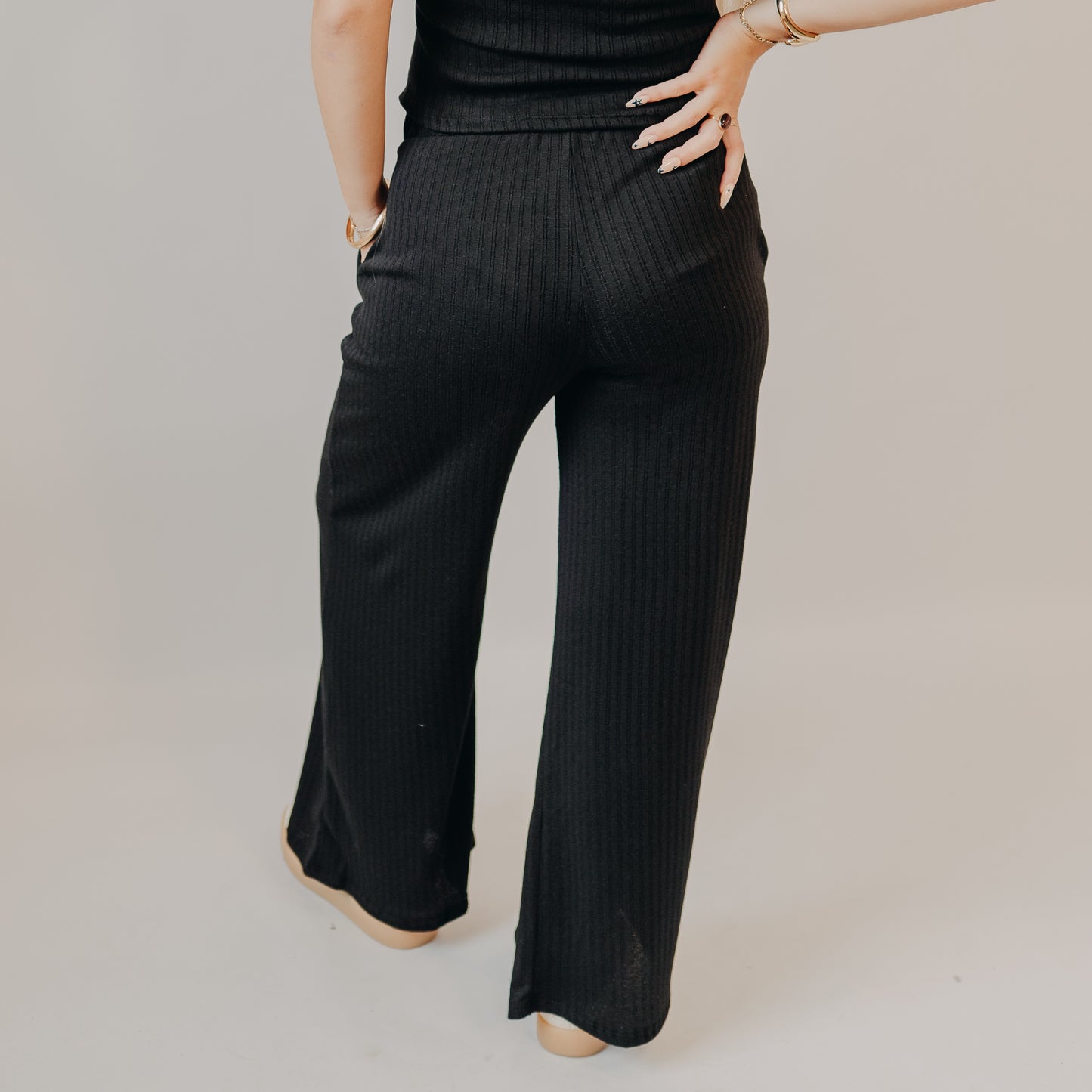 Gilli | Side pocket Wide Leg Pants | Black