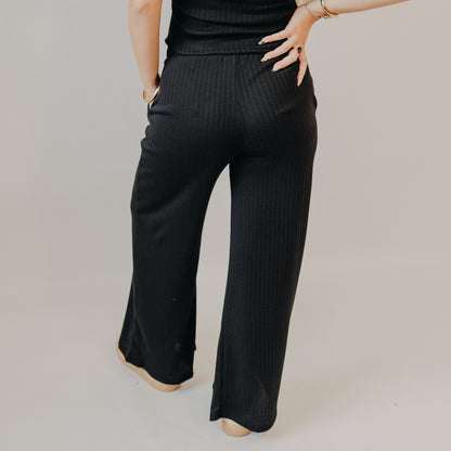 Gilli | Side pocket Wide Leg Pants | Black