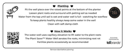 16" Sage Green Rectangular Self-Watering Bamboo Planter