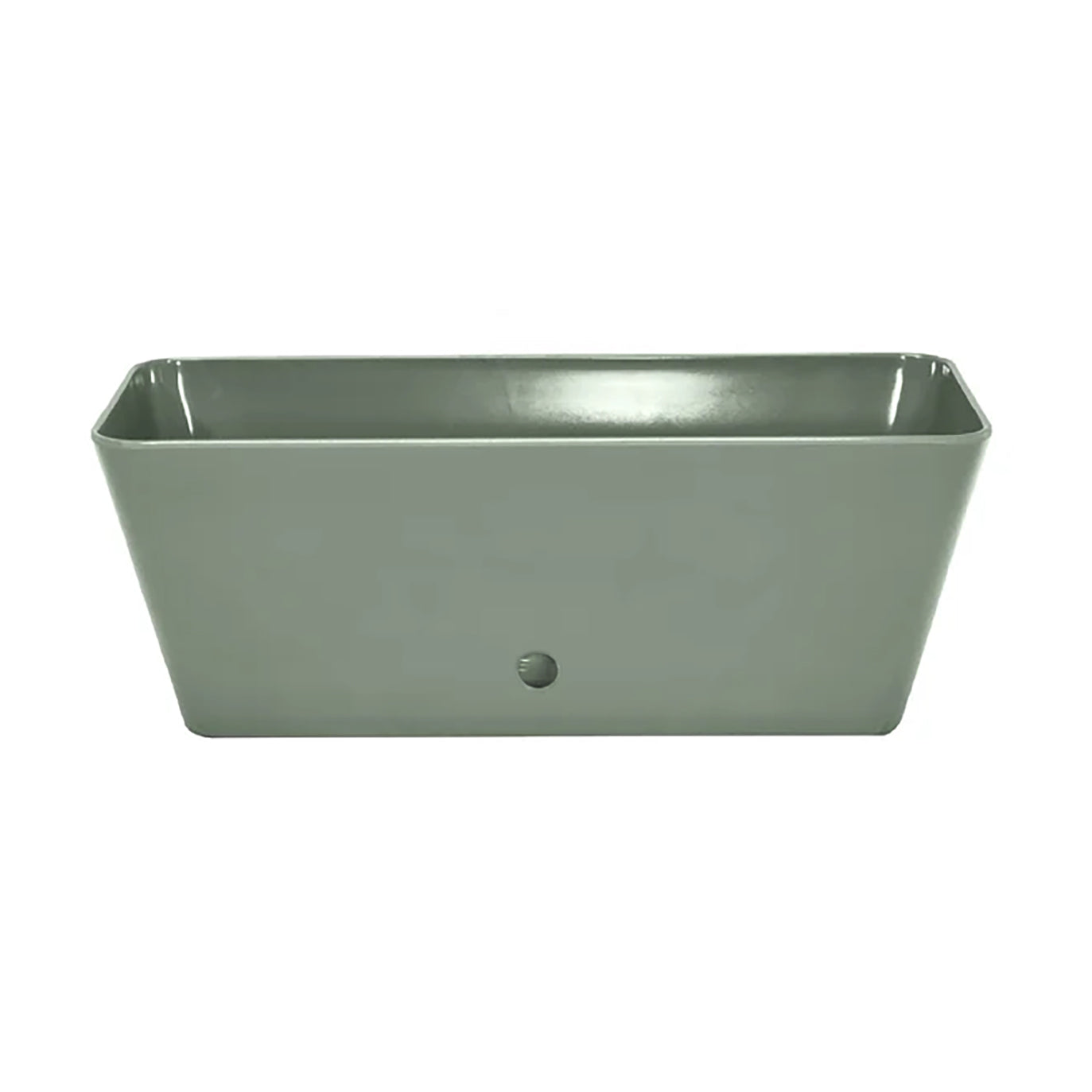 16" Sage Green Rectangular Self-Watering Bamboo Planter