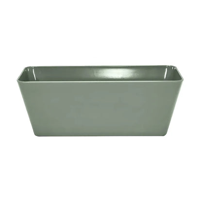 16" Sage Green Rectangular Self-Watering Bamboo Planter
