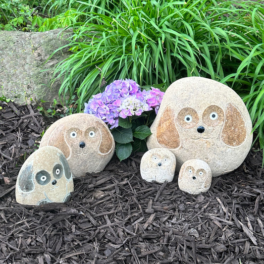 Family of Boulder Dogs 5 Pcs 4"x26"8"12"